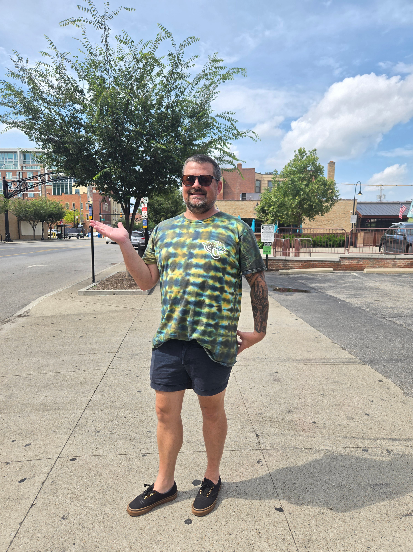 Jags/Duval Stripe Tie dye shirt